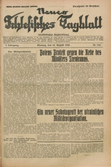 Neues Schlesisches Tagblatt : unabhängige Tageszeitung. Jg.3, Nr. 220 (18 August 1930)
