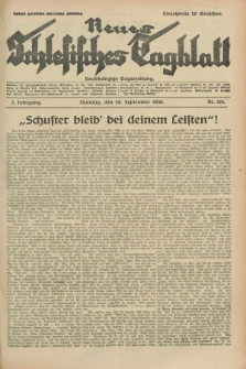 Neues Schlesisches Tagblatt : unabhängige Tageszeitung. Jg.3, Nr. 261 (28 September 1930)