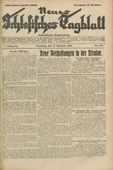 Neues Schlesisches Tagblatt : unabhängige Tageszeitung. Jg.3, Nr. 274 (11 Oktober 1930)