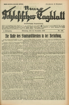 Neues Schlesisches Tagblatt : unabhängige Tageszeitung. Jg.3, Nr. 338 (16 Dezember 1930)