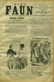Nowy Faun : bezpłatny humorystyczno-satyryczny i powieściowy dodatek do „Dźwigni”. 1901, nr 8 ([15 kwietnia])