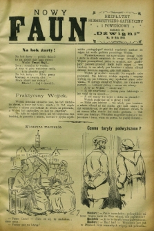 Nowy Faun : bezpłatny humorystyczno-satyryczny i powieściowy dodatek do „Dźwigni”. 1901, nr 9 ([1 maja])