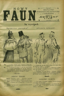 Nowy Faun : bezpłatny humorystyczno-satyryczny i powieściowy dodatek do „Dźwigni”. 1901, nr 11 ([1 czerwca])