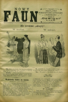 Nowy Faun : bezpłatny humorystyczno-satyryczny i powieściowy dodatek do „Dźwigni”. 1901, nr 12 ([15 czerwca])