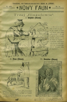 Nowy Faun : powieściowy oraz humorystyczno-satyryczny dodatek do „Dźwigni”. 1901, nr 19 ([1 października])
