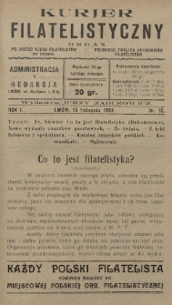 Kurjer Filatelistyczny : organ Polskiego Klubu Filatelistów we Lwowie, Polskiego Związku Akademików Filatelistów. 1924, nr 10