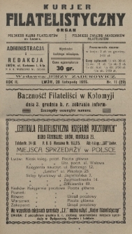 Kurjer Filatelistyczny : organ Polskiego Klubu Filatelistów we Lwowie, Polskiego Związku Akademików Filatelistów. 1925, nr 11