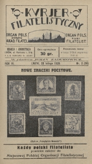 Kurjer Filatelistyczny : organ Pols. Związku Akad. Filatel. : organ Pols. Klubu Filatelist. 1926, nr 2