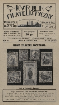 Kurjer Filatelistyczny : organ Pols. Związku Akad. Filatel. : organ Pols. Klubu Filatelist. 1926, nr 5-6