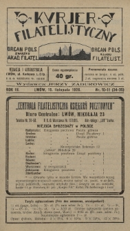 Kurjer Filatelistyczny : organ Pols. Związku Akad. Filatel. : organ Pols. Klubu Filatelist. 1926, nr 10-11