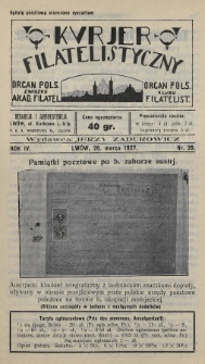 Kurjer Filatelistyczny : organ Pols. Związku Akad. Filatel. : organ Pols. Klubu Filatelist. 1927, nr 39