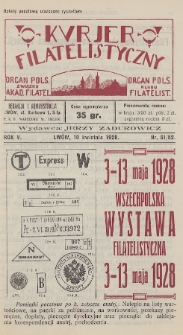Kurjer Filatelistyczny : organ Pols. Związku Akad. Filatel. : organ Pols. Klubu Filatelist. 1928, nr 51-52