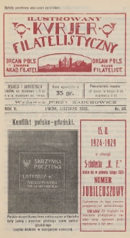 Ilustrowany Kurjer Filatelistyczny : organ Pols. Związku Akad. Filatel. : organ Pols. Klubu Filatelist. 1928, nr 56