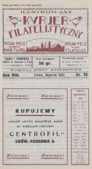 Ilustrowany Kurjer Filatelistyczny : organ Pols. Związku Akad. Filatel. : organ Pols. Klubu Filatelist. 1931, nr 75