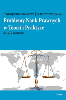 Problemy Nauk Prawnych w Teorii i Praktyce : czasopismo naukowe. 2019, 2