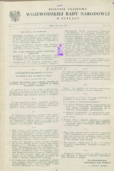 Dziennik Urzędowy Wojewódzkiej Rady Narodowej w Elblągu. 1977, nr 1 (22 marca)