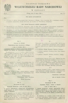 Dziennik Urzędowy Wojewódzkiej Rady Narodowej w Elblągu. 1982, nr 3 (31 maja)