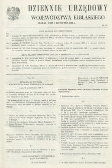Dziennik Urzędowy Województwa Elbląskiego. 1986, nr 21 (5 listopada)