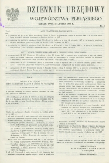 Dziennik Urzędowy Województwa Elbląskiego. 1987, nr 3 (23 lutego)