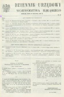 Dziennik Urzędowy Województwa Elbląskiego. 1987, nr 17 (16 grudnia)