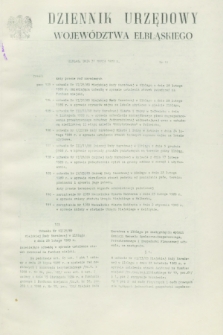 Dziennik Urzędowy Województwa Elbląskiego. 1989, nr 11 (31 marca)