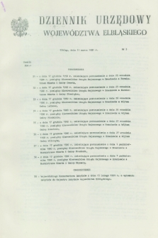 Dziennik Urzędowy Województwa Elbląskiego. 1991, nr 5 (11 marca)