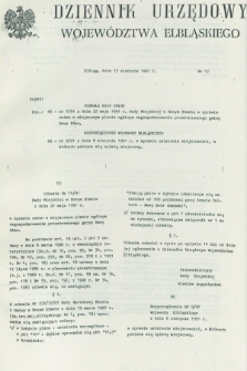Dziennik Urzędowy Województwa Elbląskiego. 1991, nr 12 (13 sierpnia)