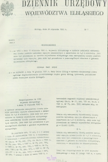 Dziennik Urzędowy Województwa Elbląskiego. 1992, nr 1 (24 stycznia)