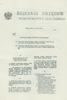 Dziennik Urzędowy Województwa Elbląskiego. 1993, nr 5 (31 marca)