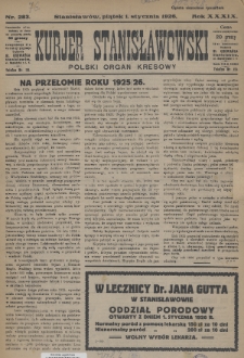 Kurjer Stanisławowski : polski organ kresowy. R.39 (1926), nr 283