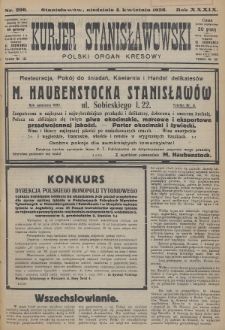 Kurjer Stanisławowski : polski organ kresowy. R.39 (1926), nr 296