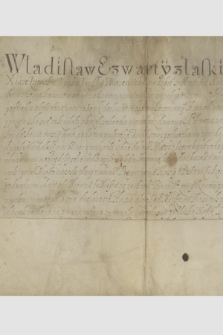 Dokument króla Władysława IV ustalający zasady świadczenia podwód przez mieszkańców Proszowic