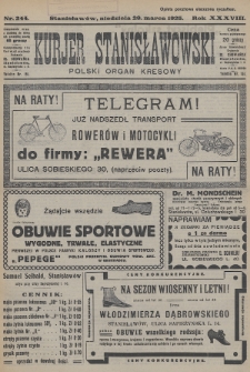 Kurjer Stanisławowski : polski organ kresowy. R.38 (1925), nr 244
