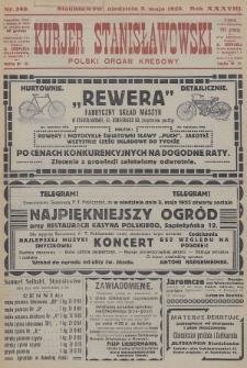 Kurjer Stanisławowski : polski organ kresowy. R.38 (1925), nr 249