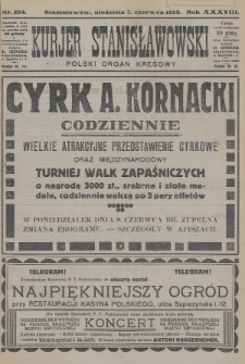 Kurjer Stanisławowski : polski organ kresowy. R.38 (1925), nr 254