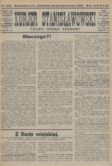 Kurjer Stanisławowski : polski organ kresowy. R.38 (1925), nr 272