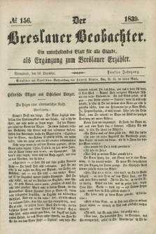 Der Breslauer Beobachter. Ein unterhaltendes Blatt für alle Stände, als Ergänzung zum Breslauer Erzähler. Jg.5, № 156 (28 December 1839)