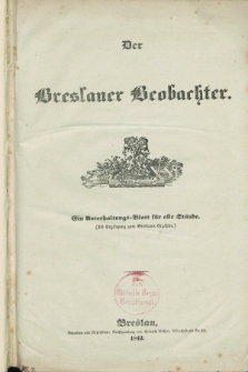 Der Breslauer Beobachter. Ein Unterhaltungs-Blatt für alle Stände. Als Ergänzung zum Breslauer Erzähler. Jg.8, № 14 (1 Februar 1842)