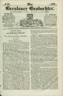 Der Breslauer Beobachter. Ein Unterhaltungs-Blatt für alle Stände. Als Ergänzung zum Breslauer Erzähler. Jg.9, № 89 (27 Juli 1843)