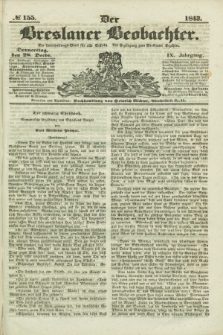 Der Breslauer Beobachter. Ein Unterhaltungs-Blatt für alle Stände. Als Ergänzung zum Breslauer Erzähler. Jg.9, № 155 (28 December 1843)