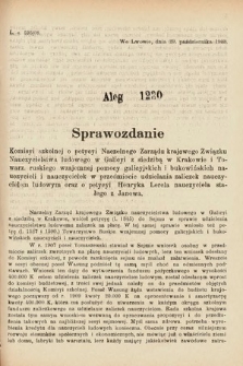 [Kadencja IX, sesja I, al. 1230] Alegata do Sprawozdań Stenograficznych z Pierwszej Sesyi Dziewiątego Peryodu Sejmu Krajowego Królestwa Galicyi i Lodomeryi z Wielkiem Księstwem Krakowskiem z roku 1913. Alegat 1230