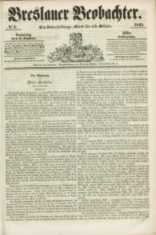 Breslauer Beobachter. Ein Unterhaltungs-Blatt für alle Stände. Jg.11, № 5 (9 Januar 1845)