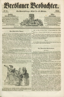 Breslauer Beobachter. Ein Unterhaltungs-Blatt für alle Stände. Jg.11, № 11 (19 Januar 1845)