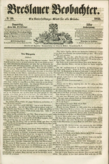 Breslauer Beobachter. Ein Unterhaltungs-Blatt für alle Stände. Jg.11, № 29 (20 Februar 1845)