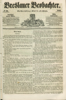 Breslauer Beobachter. Ein Unterhaltungs-Blatt für alle Stände. Jg.11, № 34 (1 März 1845)