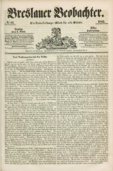 Breslauer Beobachter. Ein Unterhaltungs-Blatt für alle Stände. Jg.11, № 87 (1 Juni 1845)