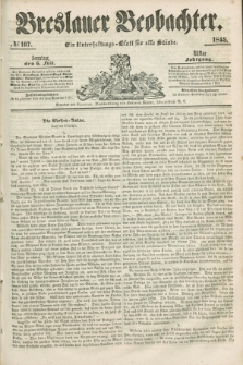 Breslauer Beobachter. Ein Unterhaltungs-Blatt für alle Stände. Jg.11, № 107 (6 Juli 1845)