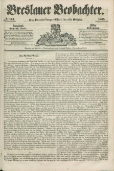 Breslauer Beobachter. Ein Unterhaltungs-Blatt für alle Stände. Jg.11, № 114 (19 Juli 1845)