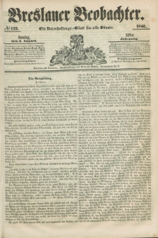 Breslauer Beobachter. Ein Unterhaltungs-Blatt für alle Stände. Jg.11, № 123 (3 August 1845)