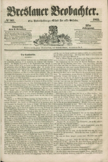 Breslauer Beobachter. Ein Unterhaltungs-Blatt für alle Stände. Jg.11, № 161 (9 October 1845)